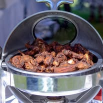 Delicious BBQ grill setup with meats